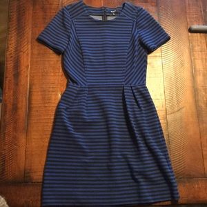 MADEWELL Blue & Black Striped Dress Sz 00